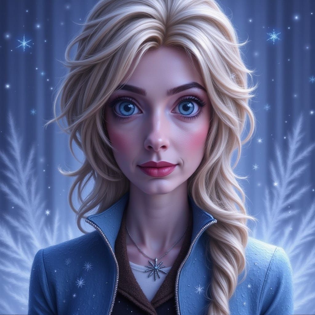 Elsa Frozen in Textured Flux