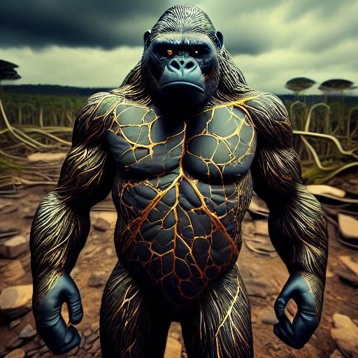 Chibi Gorilla Races Banana Tank Through Wasteland