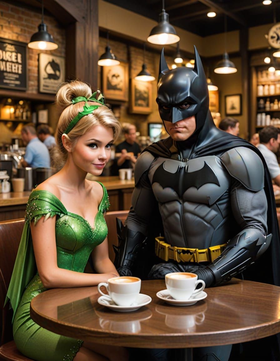 Whimsical DC Comics Meets Peter Pan Coffee Break