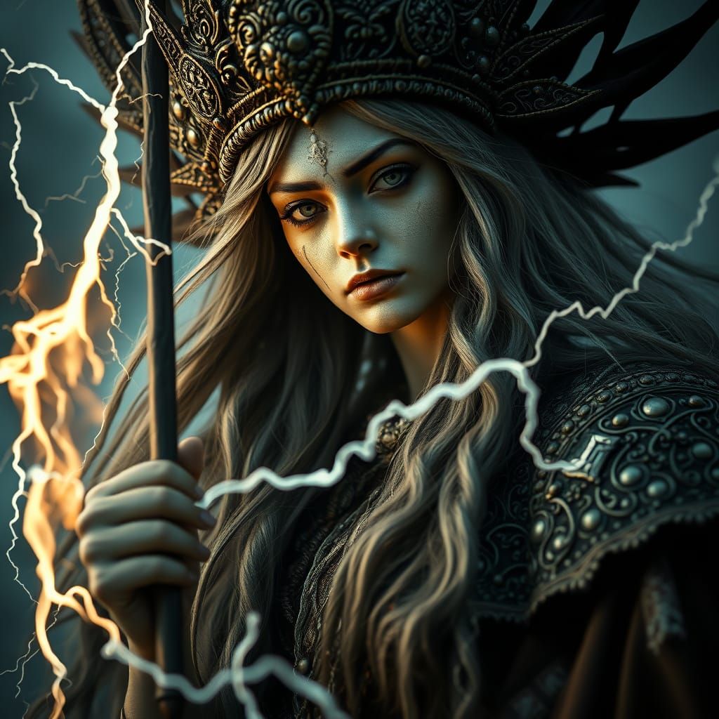 Baltic Thunder Goddess in Hyperrealistic HDR
