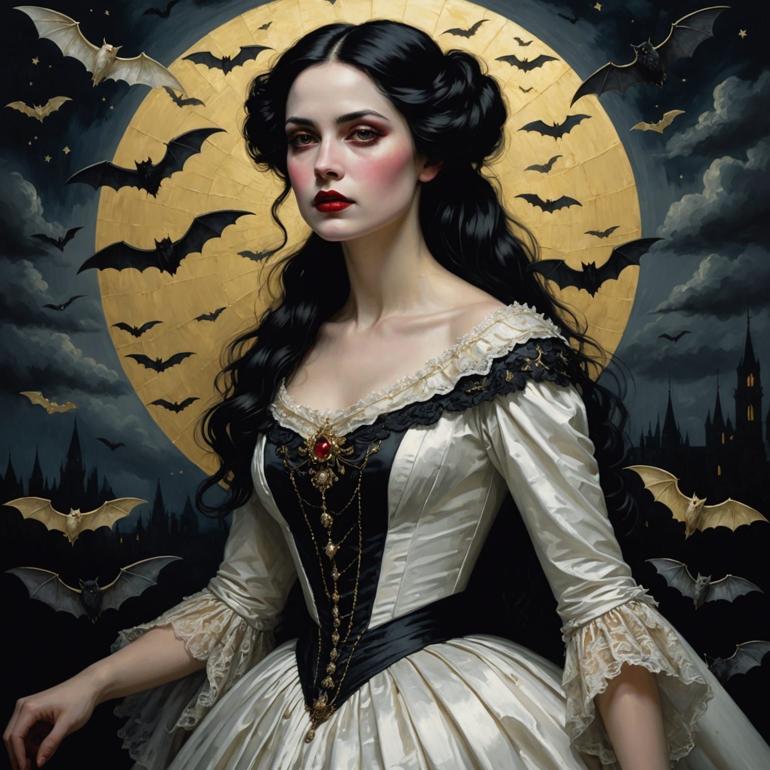 Elegant Victorian Vampire Queen
