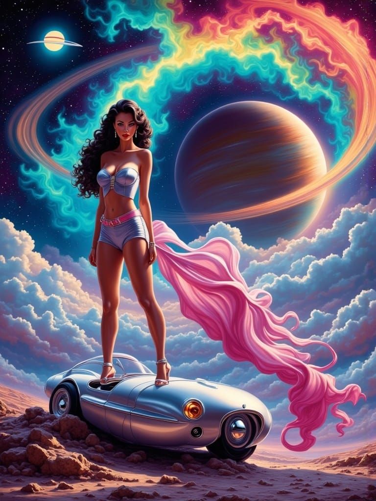 Saturn Getaways: Retro-Futuristic Space Tourism