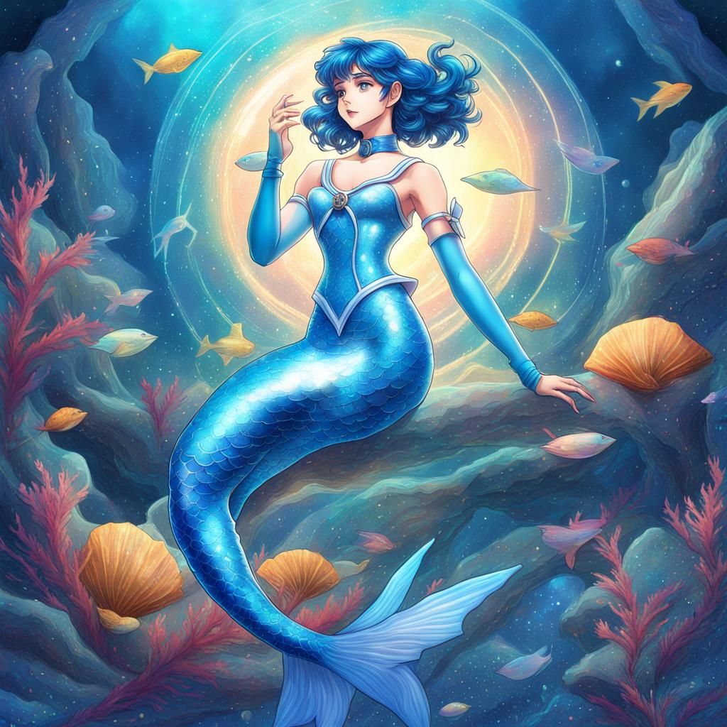 Sailor Mercury As A Mermaid