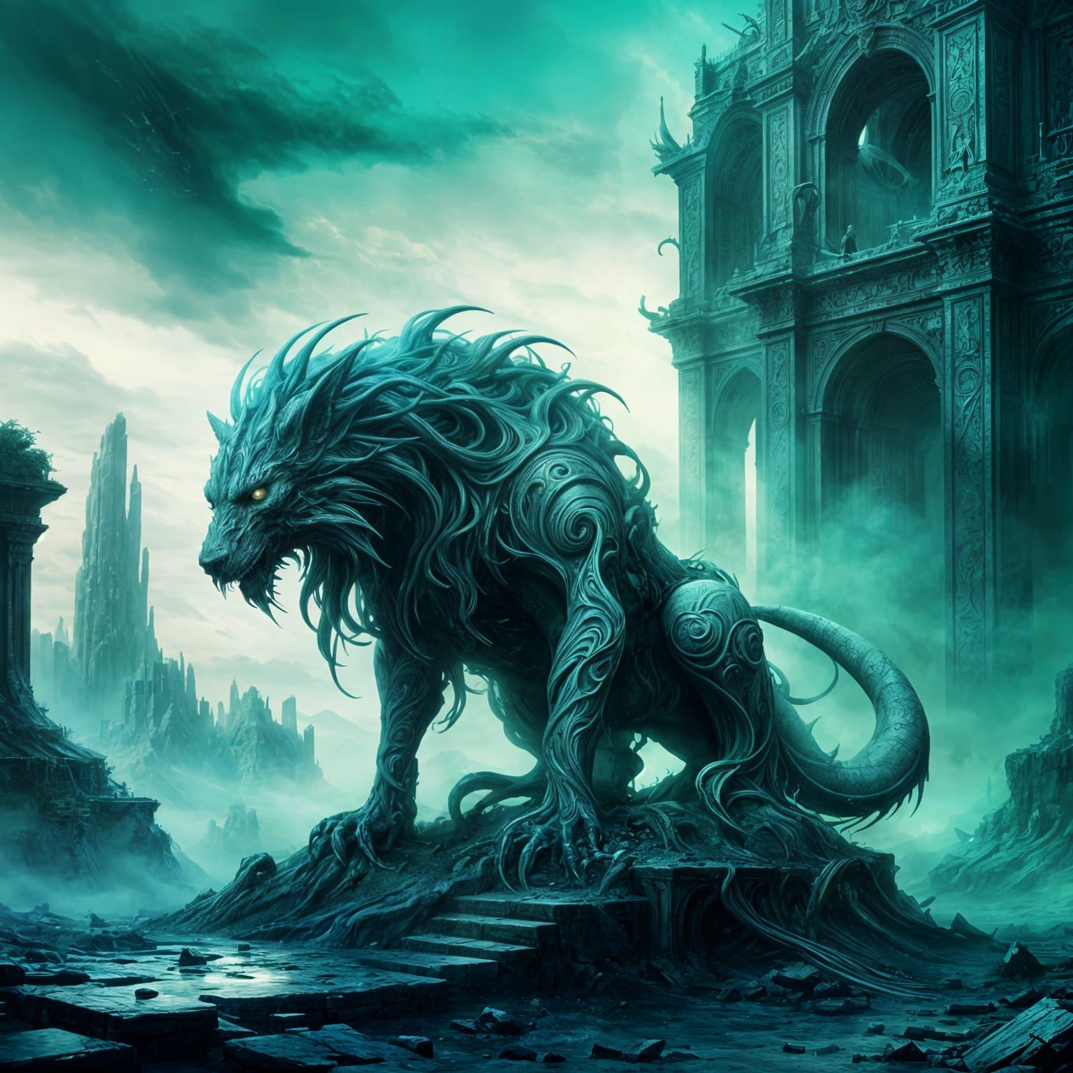 Fantastical Last Stand: Detailed Matte Painting