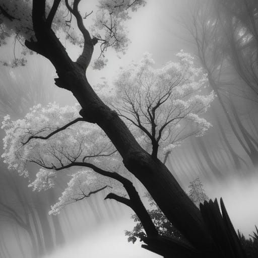 Spirit of Spring Dances in Monochrome Garden