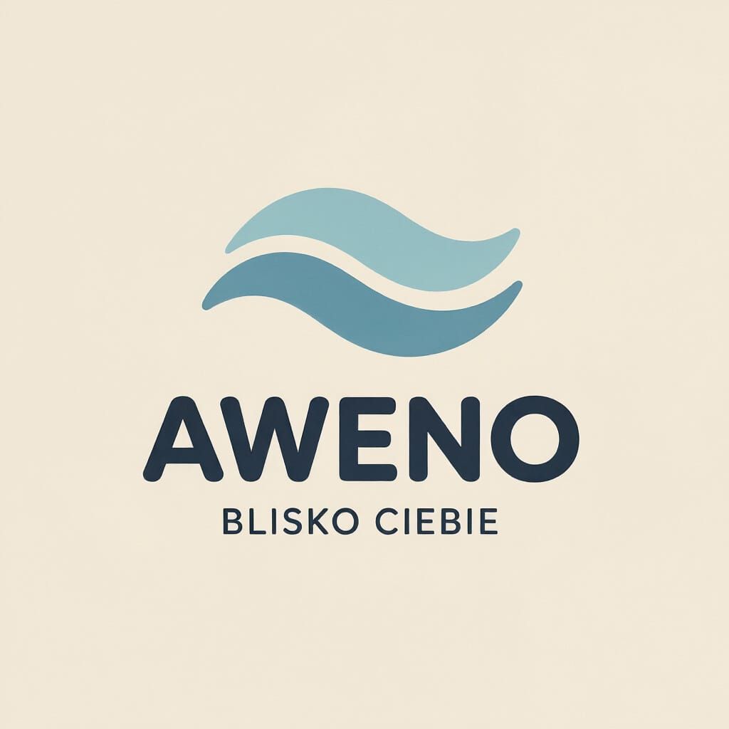 AWENO Logo: Abstract Wave Smile in Modern Vector Style
