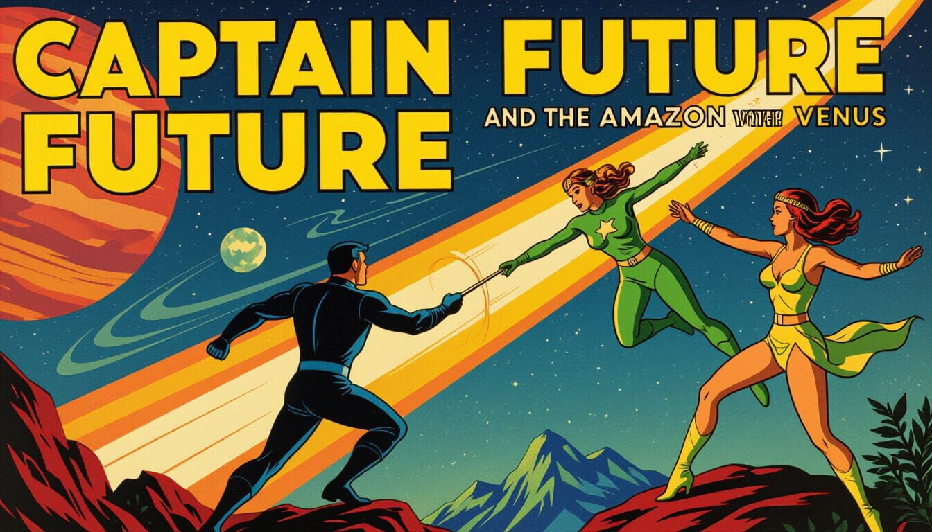 Captain Future and the Amazon Women: Pulp Sci-Fi Art