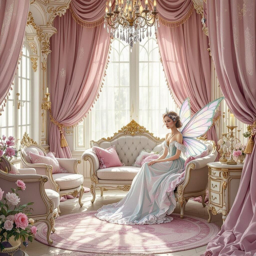 Fairy Tale Princess Chamber in Pastel Hues