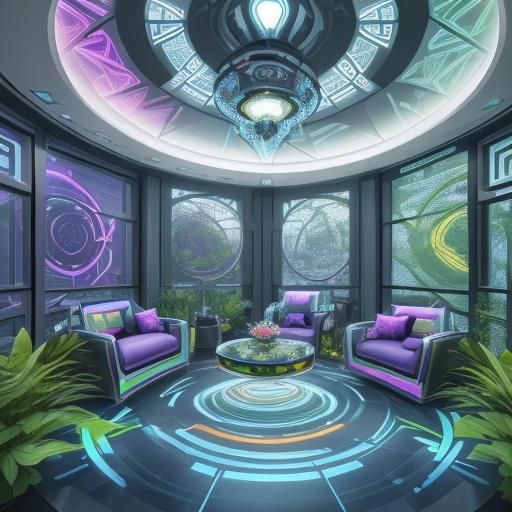 Cybertronian Home Interior in Art Deco Style