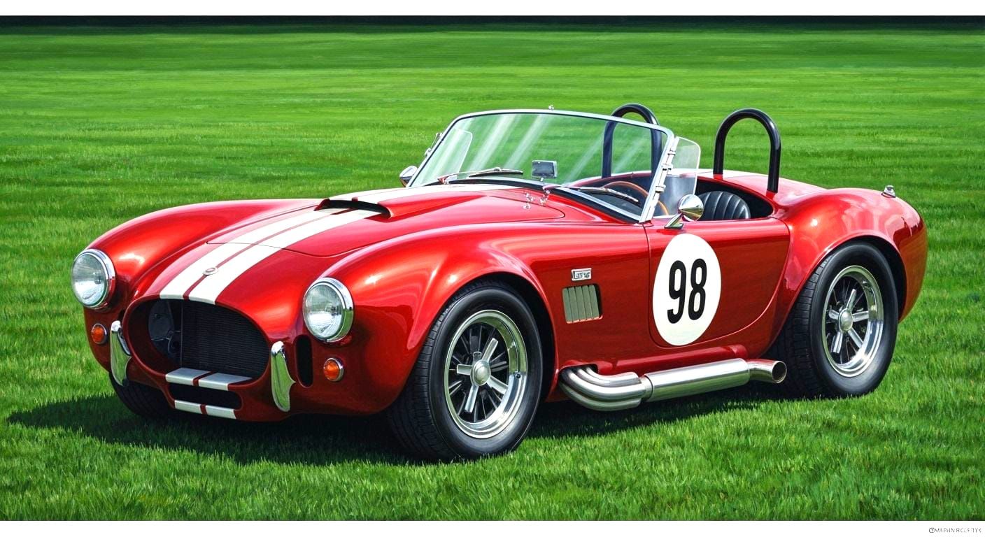 1965 Shelby Cobra Race Car in Dramatic NC Wyeth Style