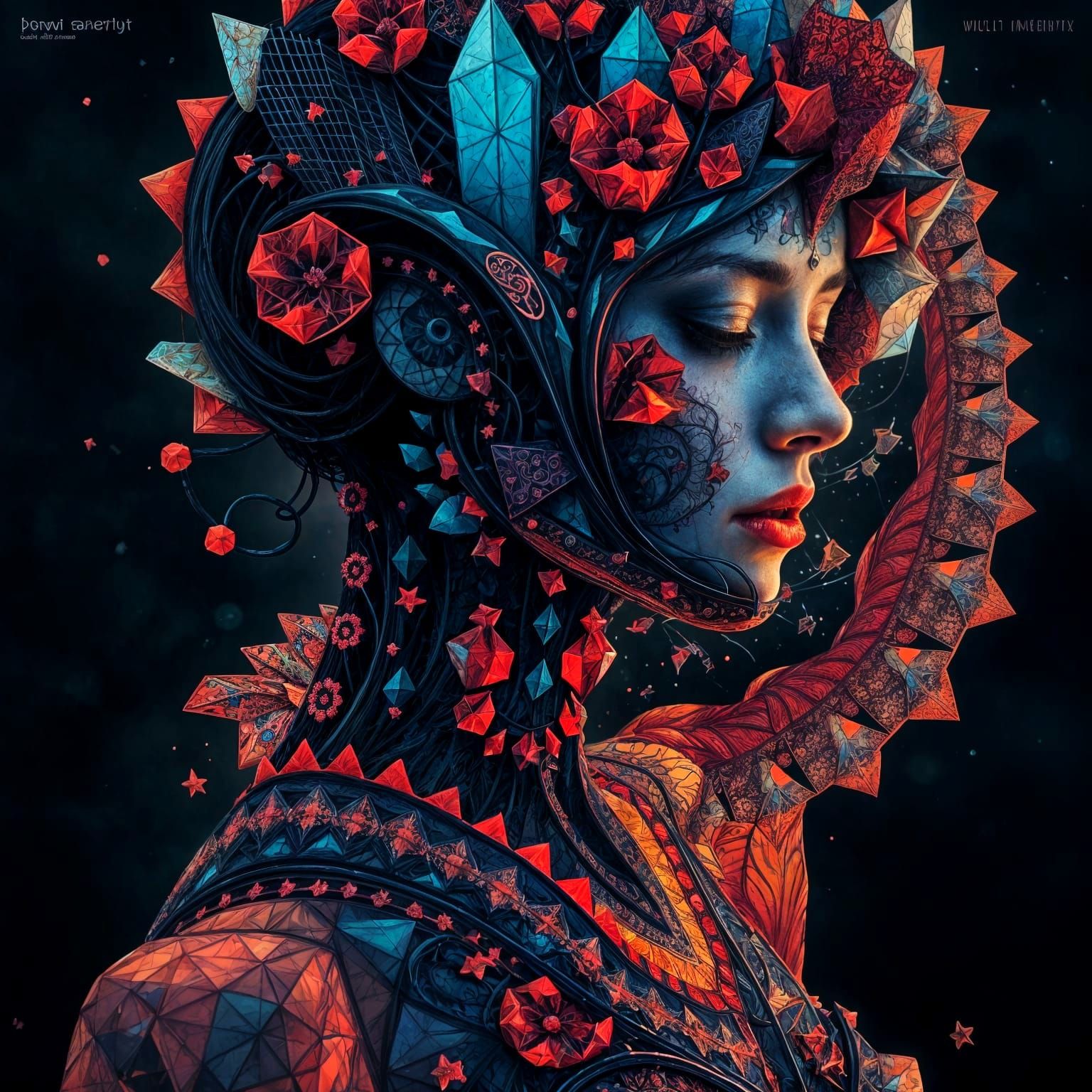 Eerie Woman's Body in Dark Surrealist Style