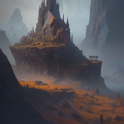 Detailed Bed Matte Painting in Deep Color