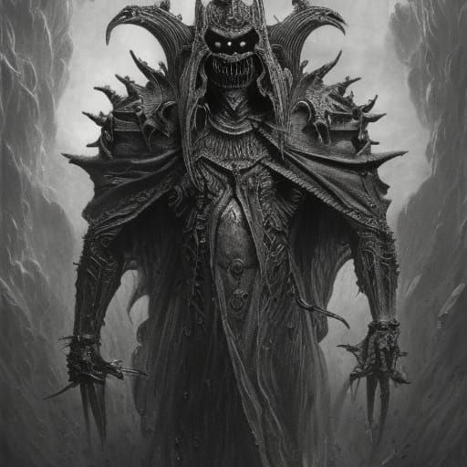 Detailed Demon Portrait in a Dark Fantasy Style