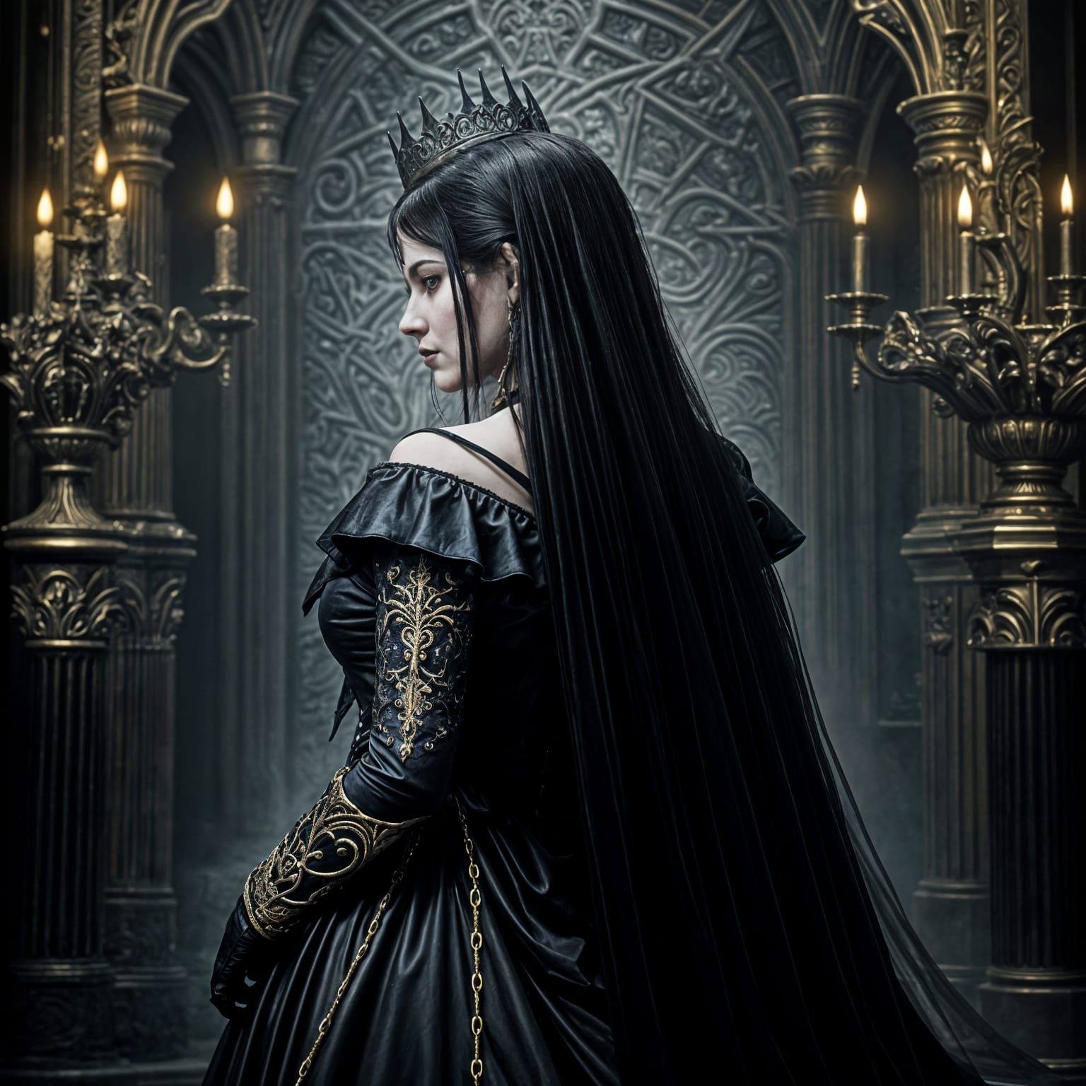 Gothic Queen in Golden Hour