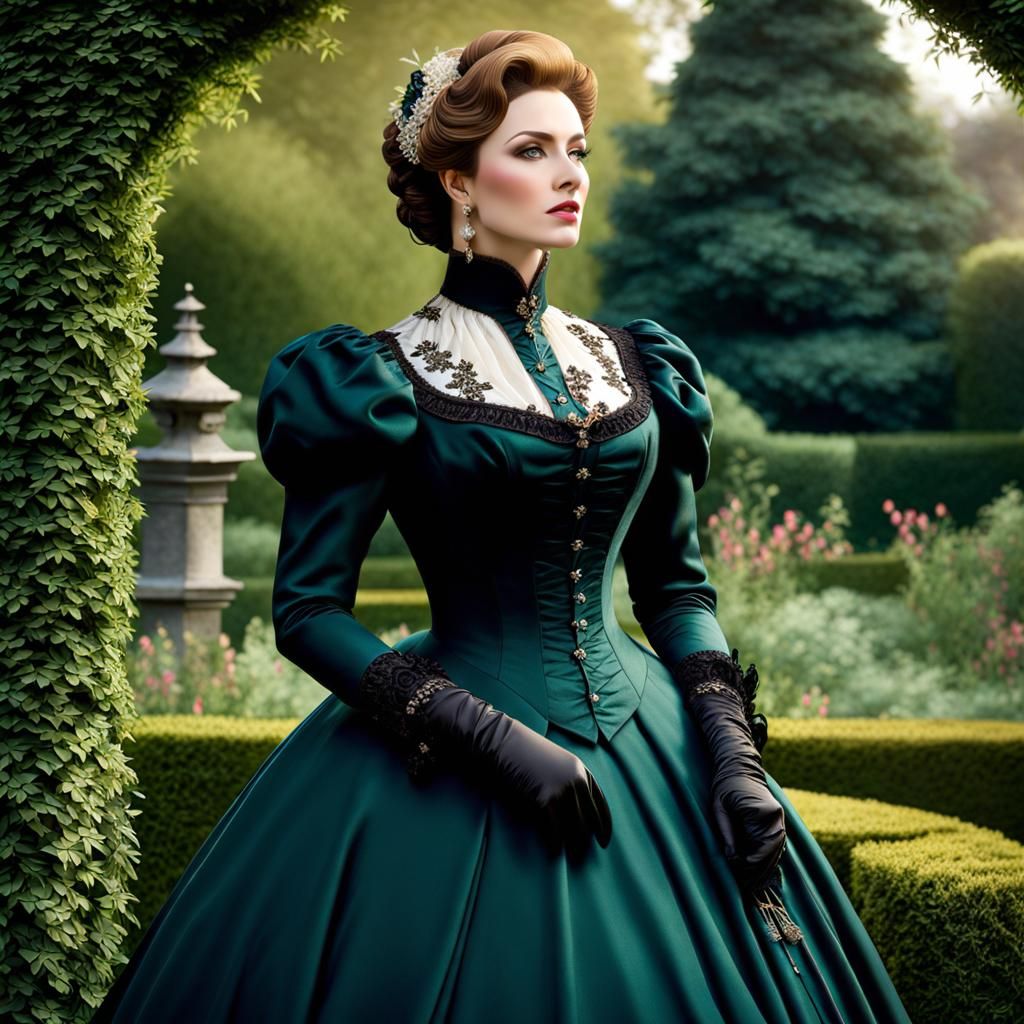 Victorian Lady in Mystic Garden Portrait