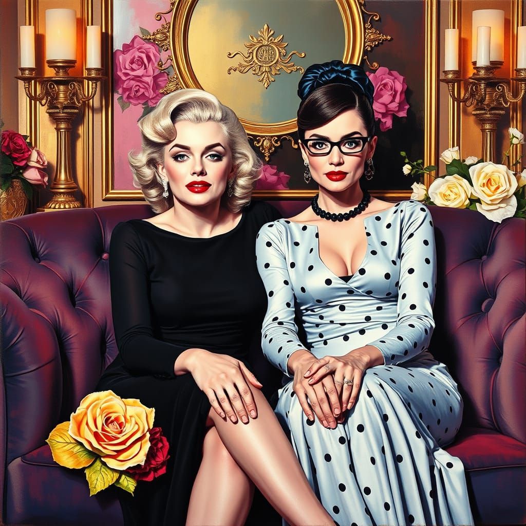 Luxurious Hollywood Icons in Pop Art Style