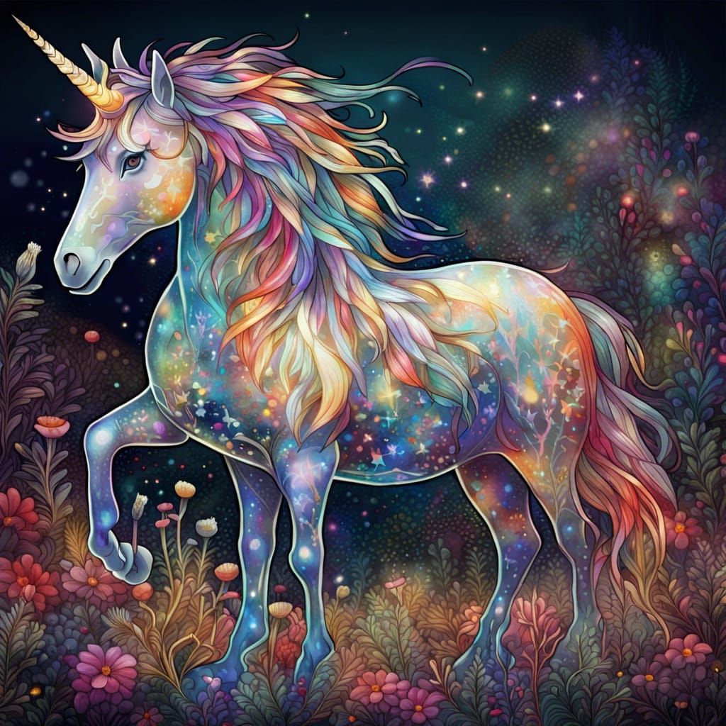 Blown Glass Unicorn. 4 - (The Rejects - 020)