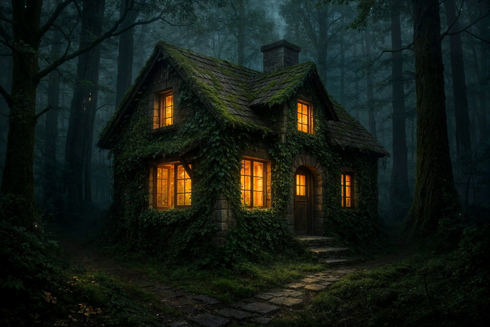Enchanted Forest Cottage: A Heart's Home in Magical Realism
