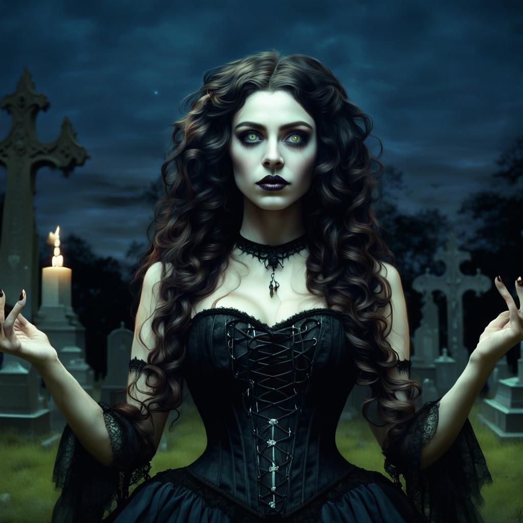 Cajun Bayou Witch Summons Ghosts: Fantasy Concept Art