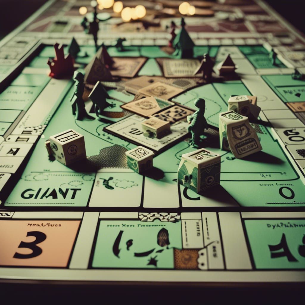 Giant Monopoly Game: Cinematic Film Still