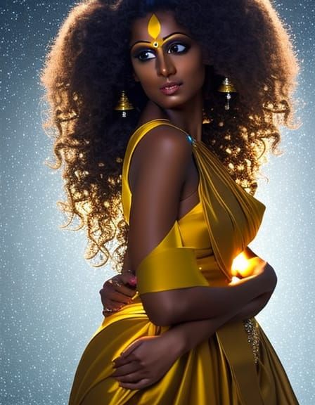 Hyperrealistic Portrait of a Gorgeous Indian Woman