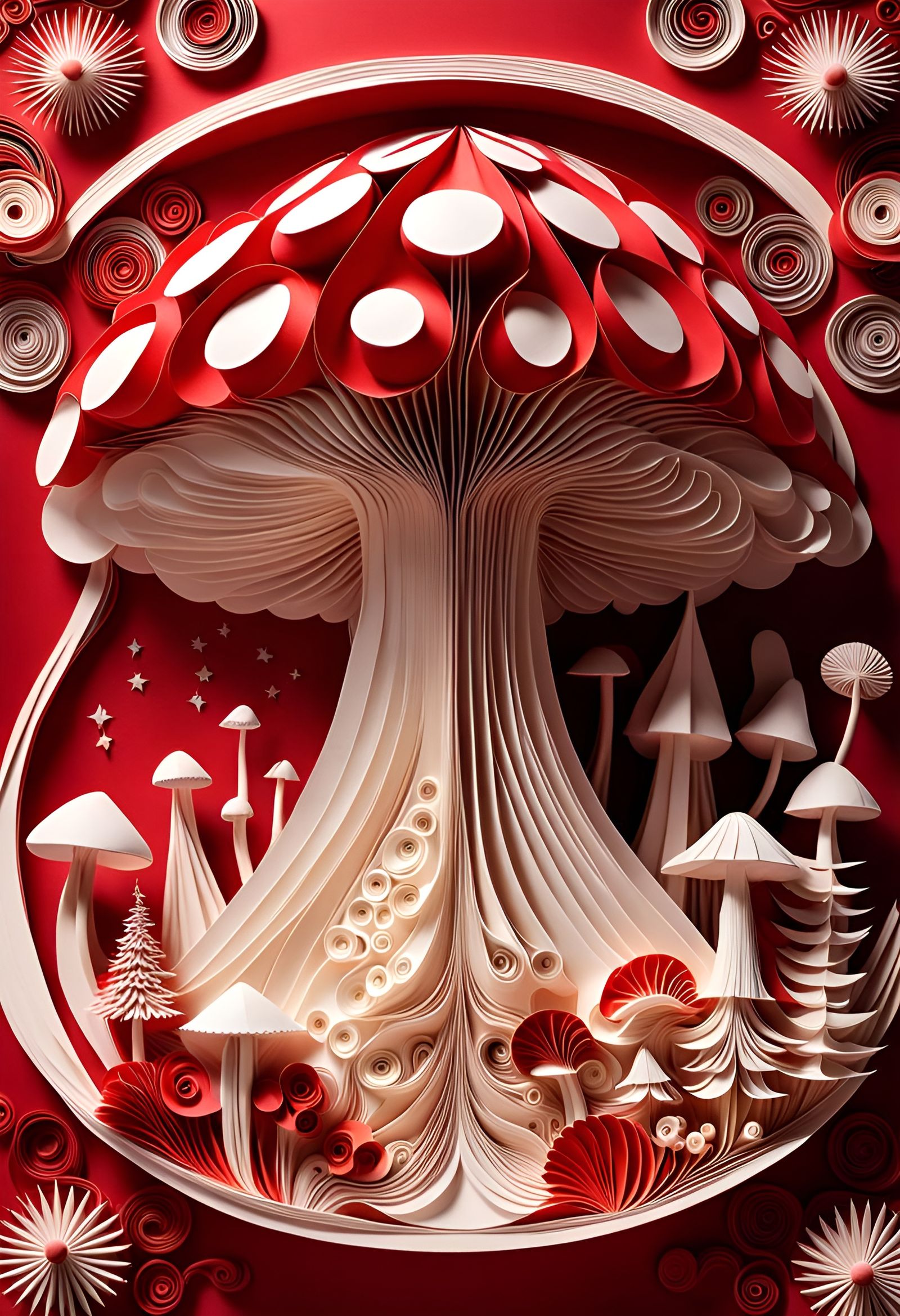 Paper Mushroom Cloud: Pop Surrealism Art