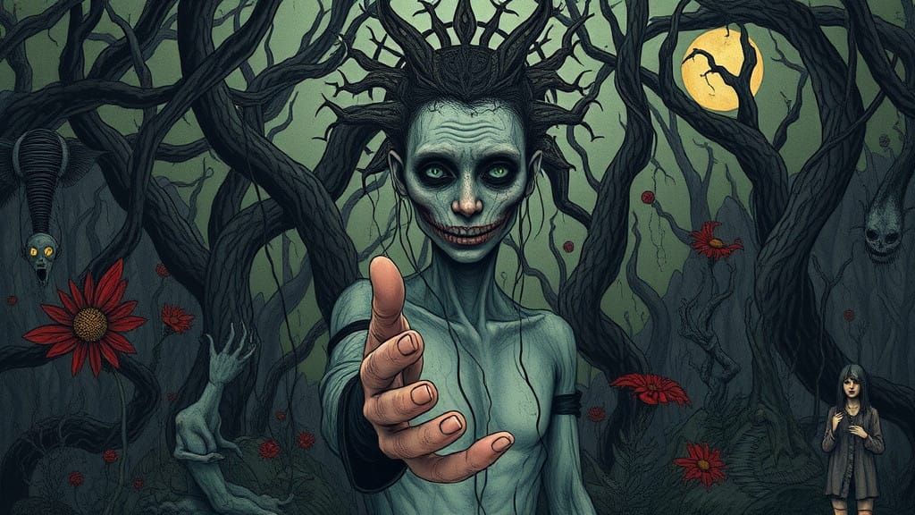 Surreal Mystical Realm Evoking Unease and Disconnection