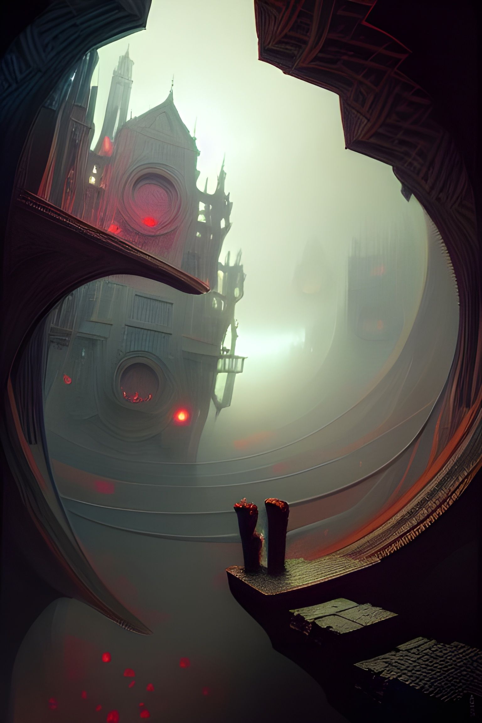 Psychedelic All Seeing Eye in Dark Fantasy Style