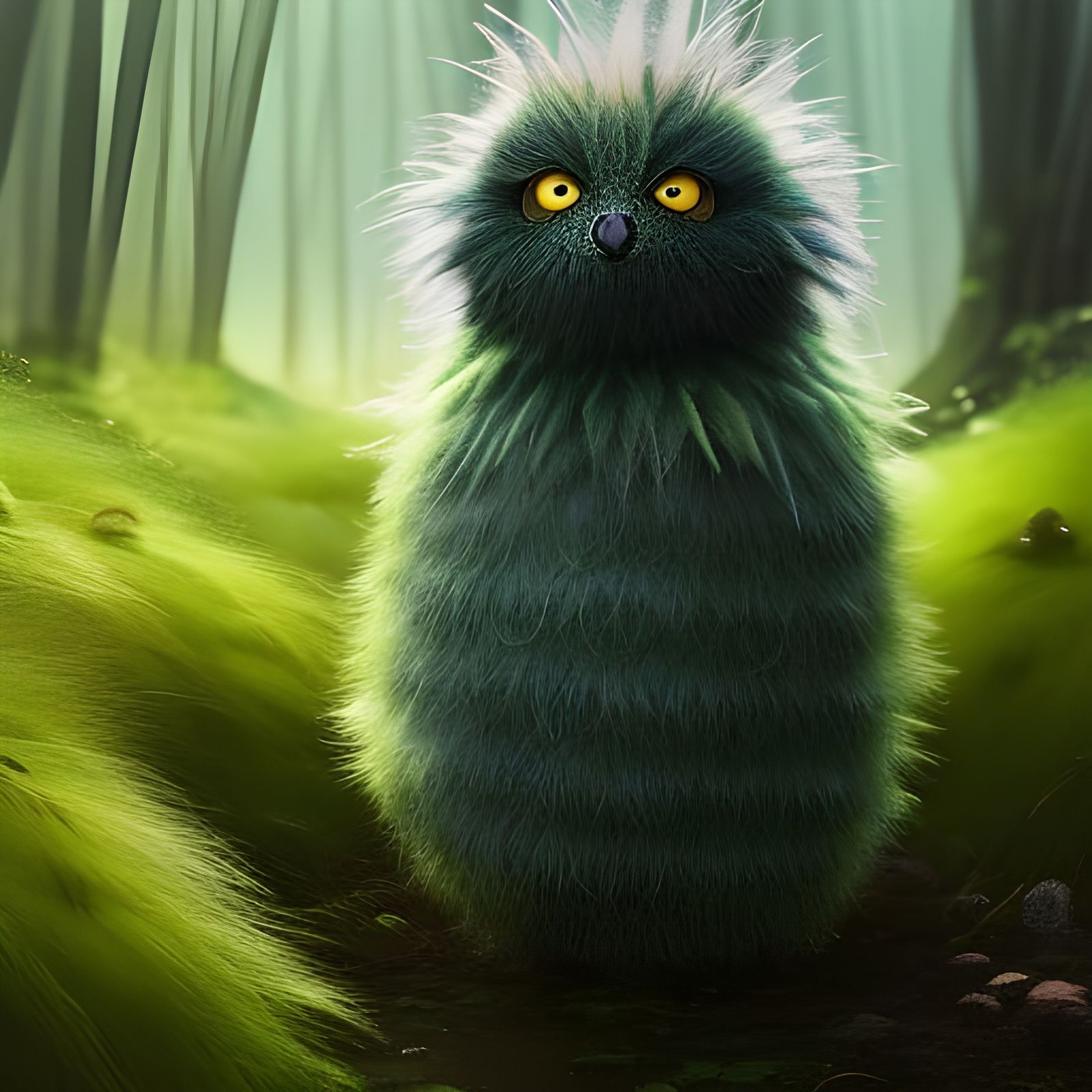 Aquatic Teal Extraterrestrial Portrait on Futuristic Street