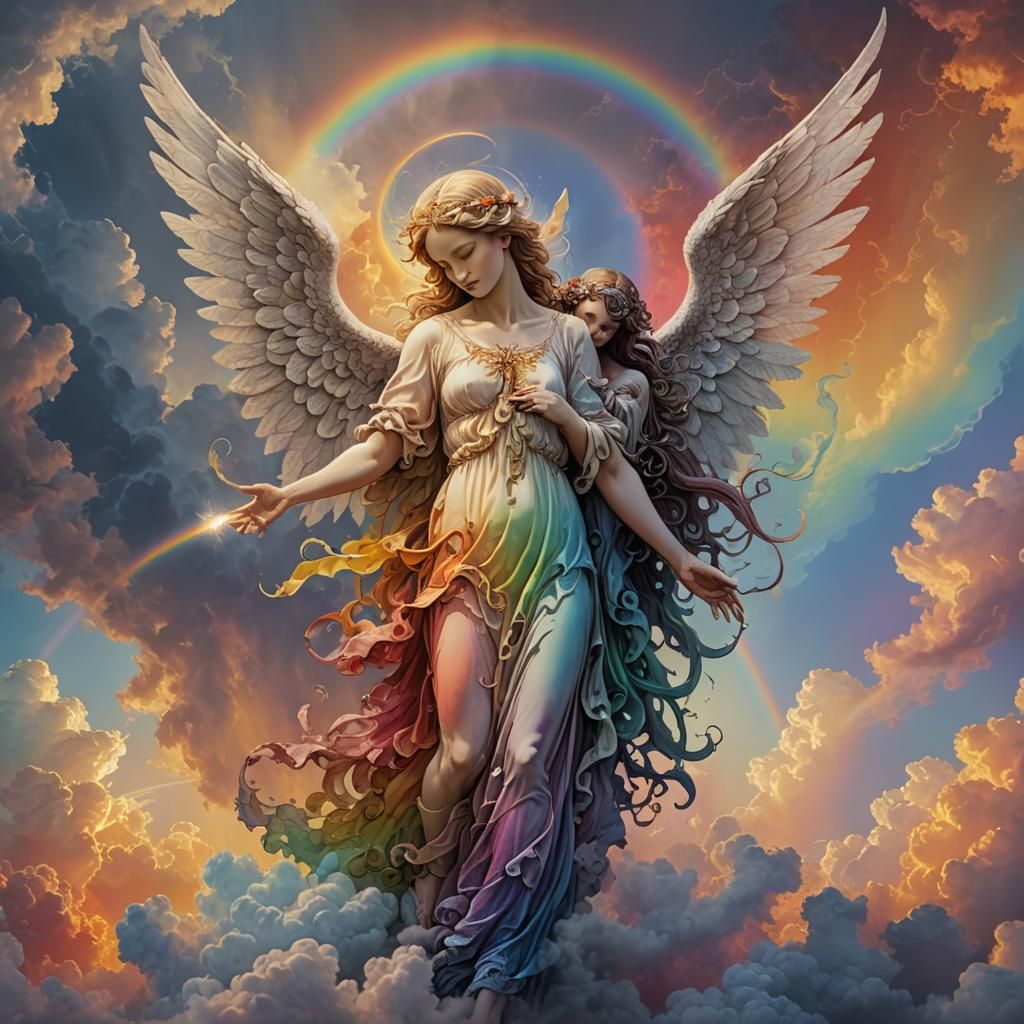 Ethereal Angel and Devil Duality in Gothic Art