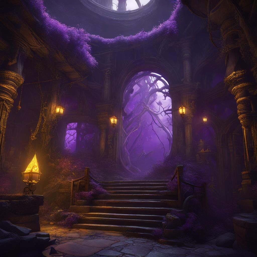 Dark Fantasy Hideout: Hyperdetailed Concept Art