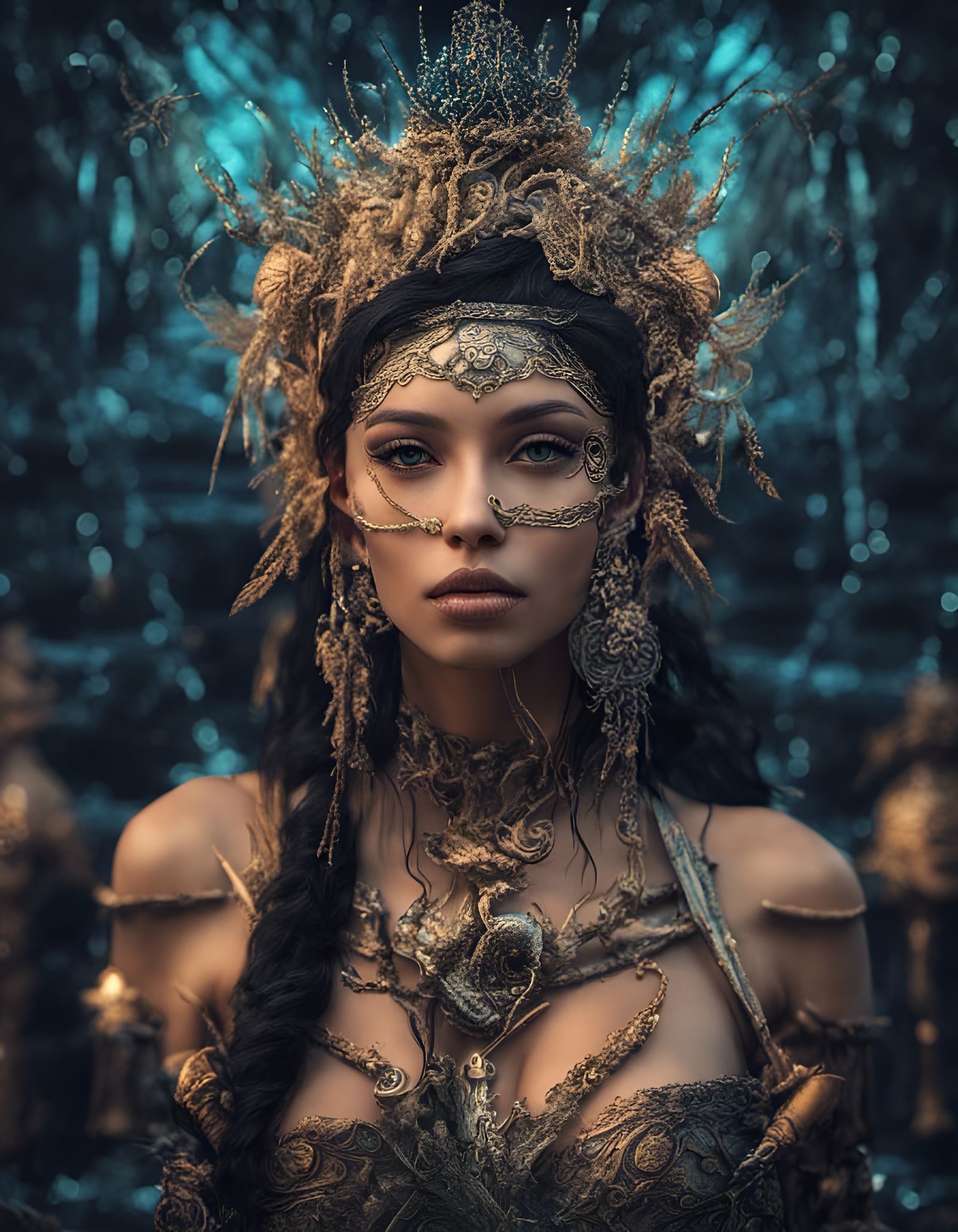 Cyberpunk Sea Goddess Emerges in High Definition