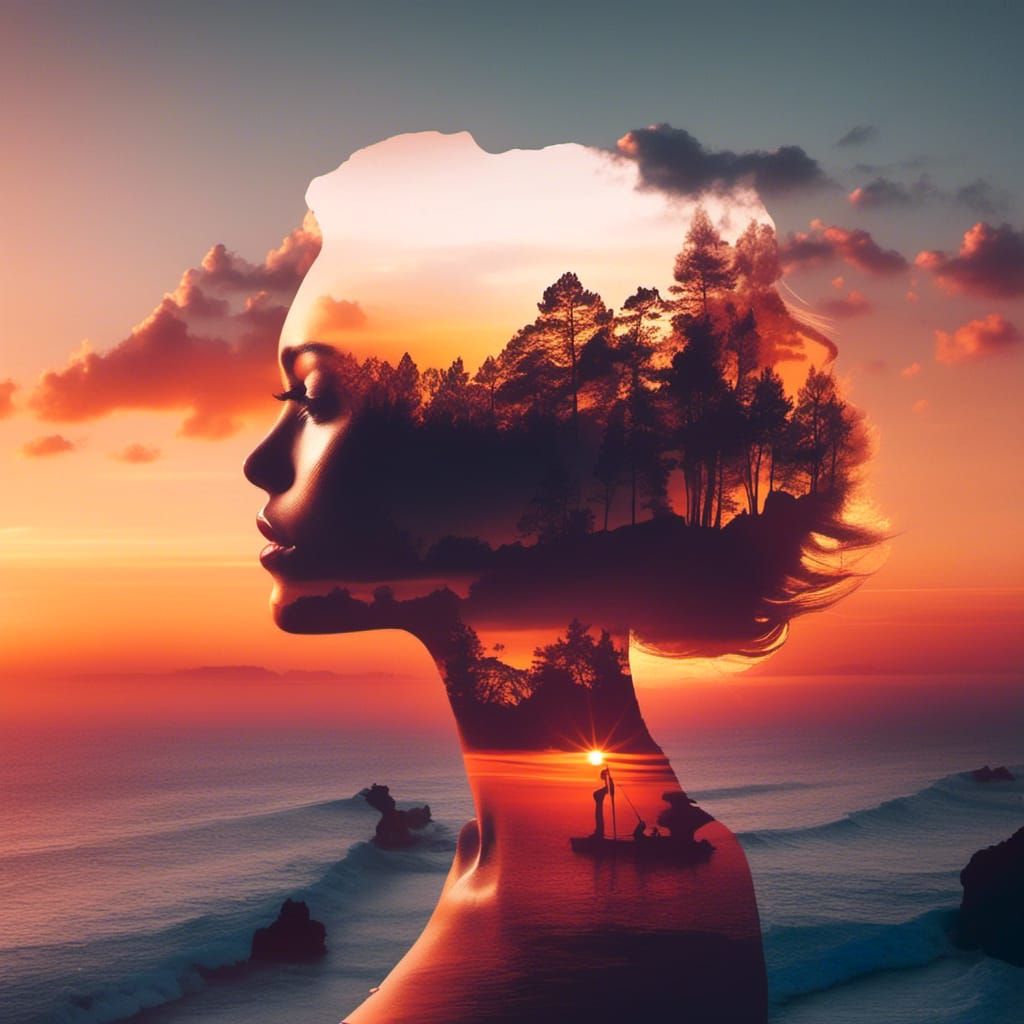 <lora:Double Exposure:1.0> A beautiful double exposure that ...