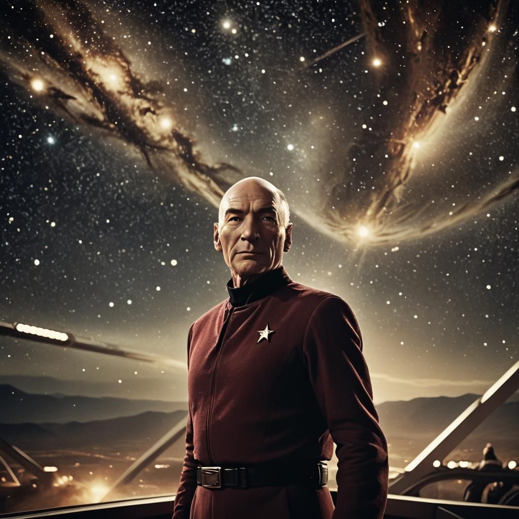 Jean-Luc Picard on the Enterprise Bridge