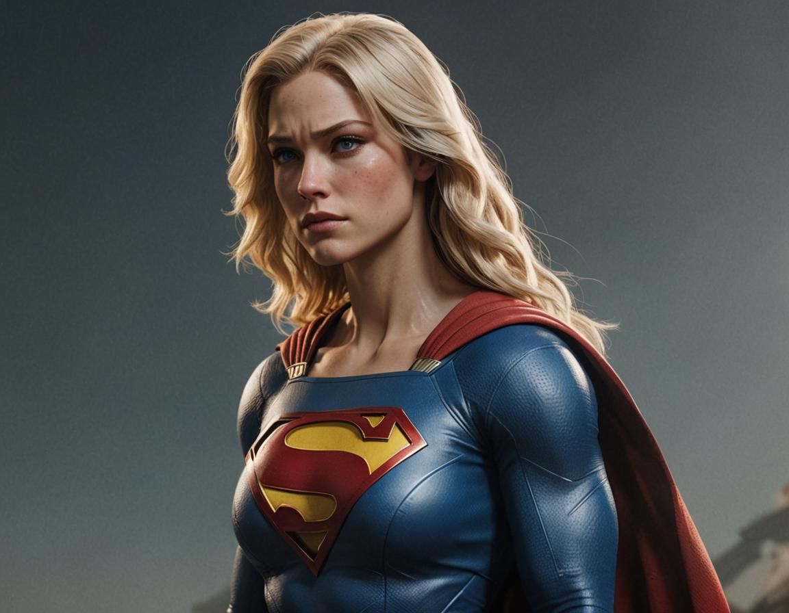 Hyper-Realistic Supergirl with Athletic Physique