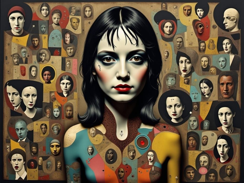 Surreal Collage: Eleanor Rigby's Lonely People