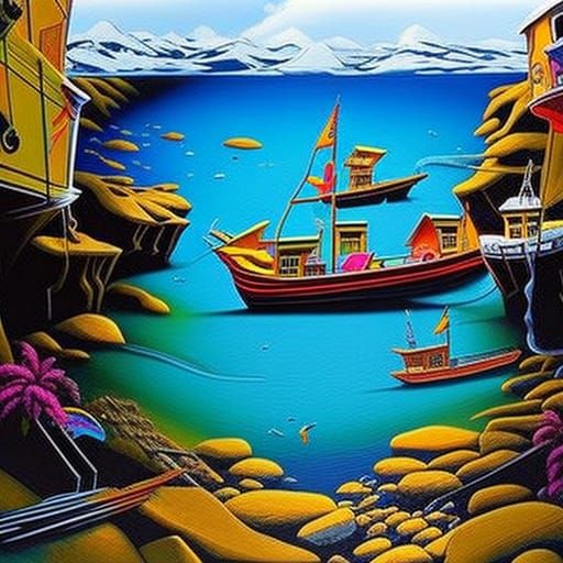 Colorful Pirate Hideout Graffiti Art in Bath