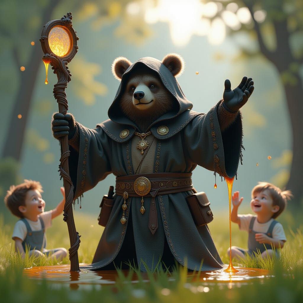 Wizard Bear Drips Honey for Laughing Children