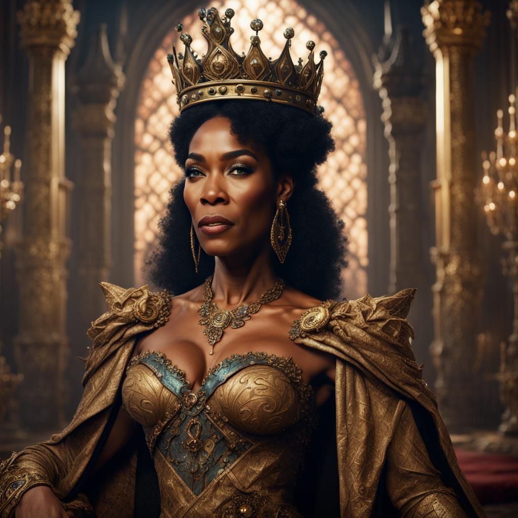Angela Bassett Crowned: Detailed Fantasy Art
