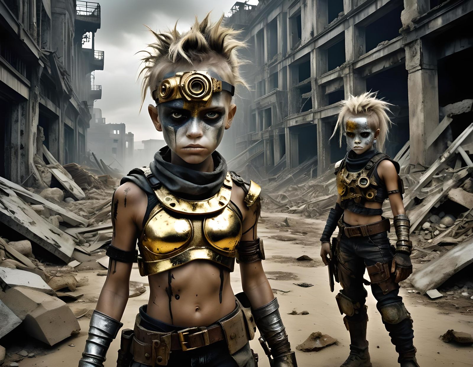 Biopunk Mutant Kids in Post-Apocalyptic Wasteland