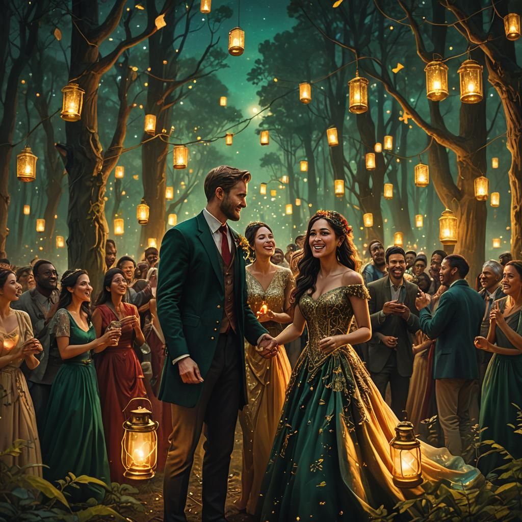 Enchanted Forest Wedding at Golden Hour