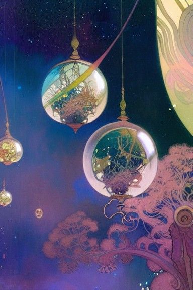 Magical Spheres in Galactic Workshop: Art Nouveau Rococo