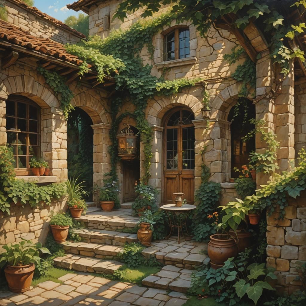 Renaissance Revival Cottage in Idyllic Landscape