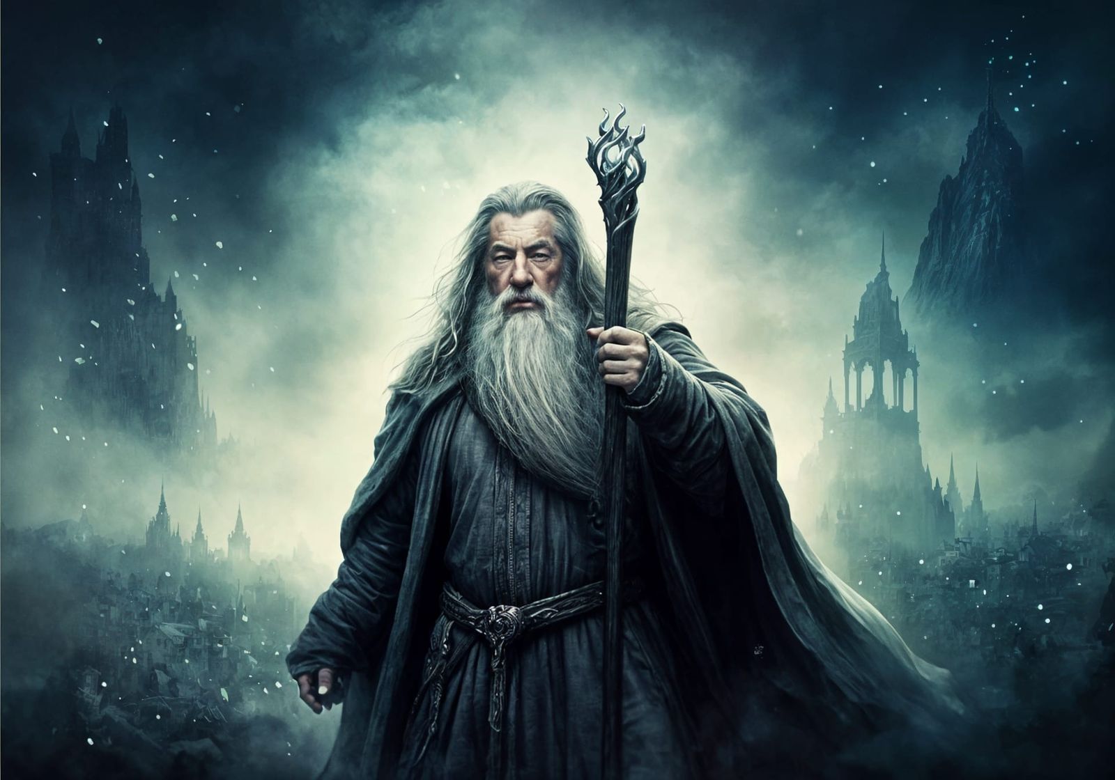 Watercolor Illustration of Gandalf