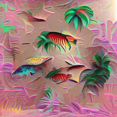 Colorful Tropical Fish in Clear Blue Water
