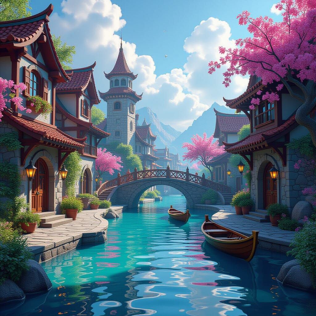 Fantastical Matte Painting with Deep Colors