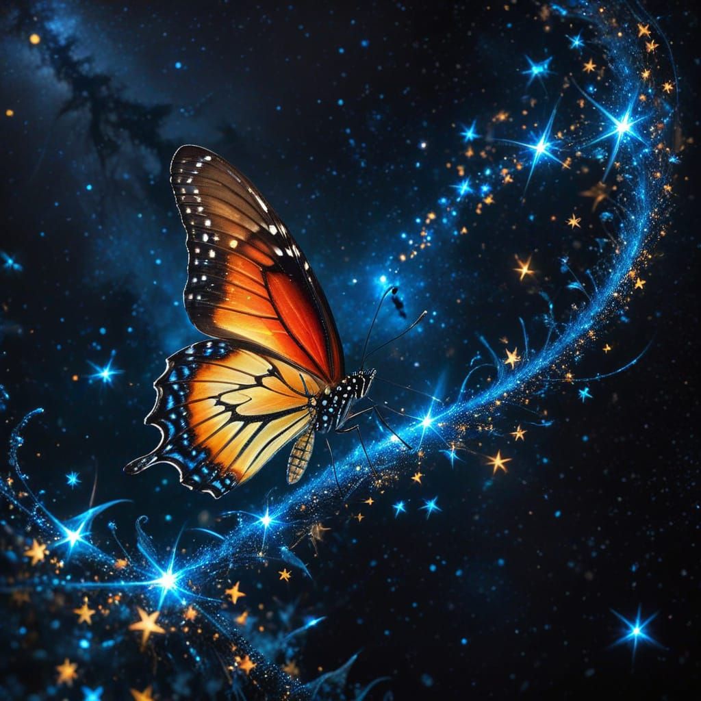 Butterfly Among Celestial Bodies