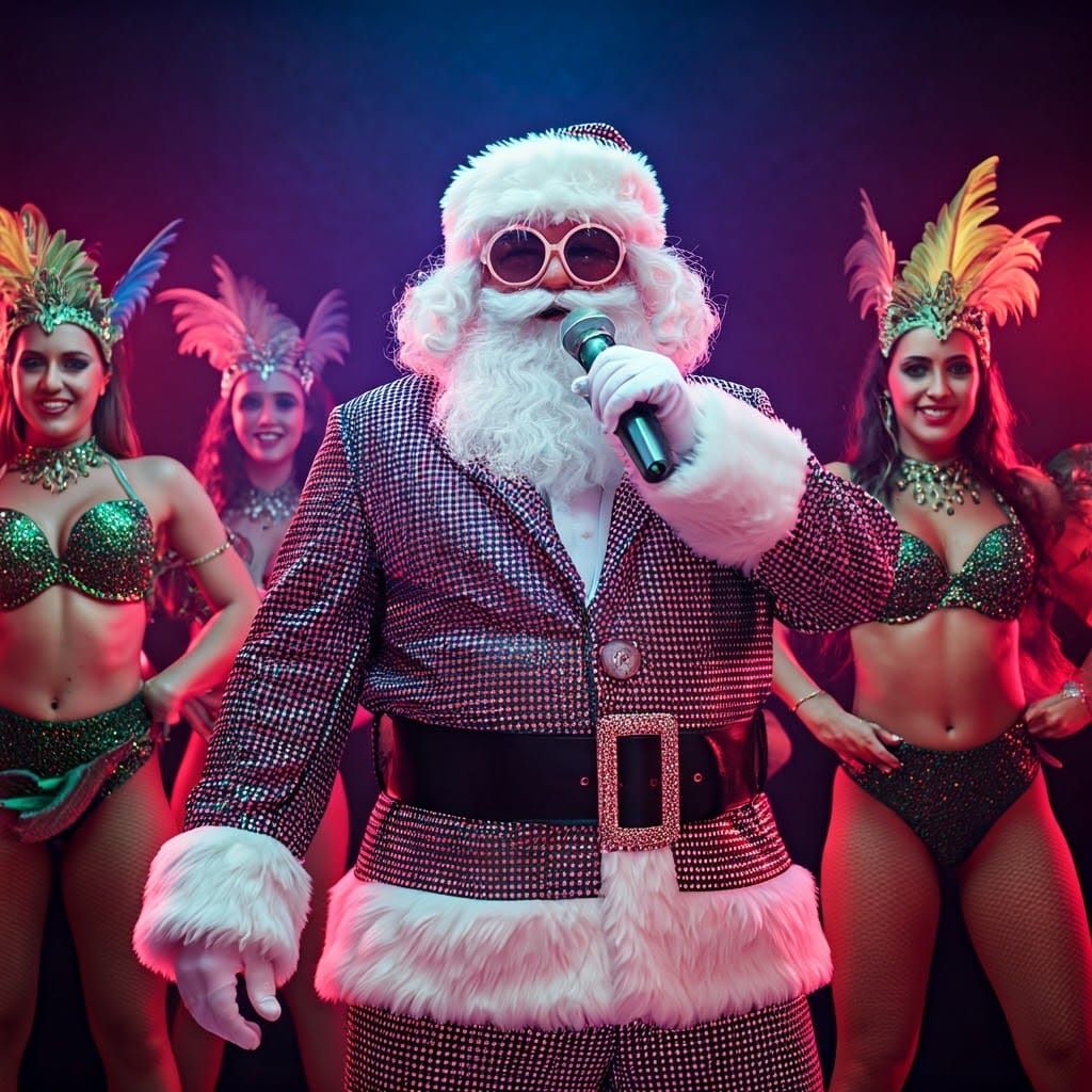 Brazilian Funk Santa with Sultry Elf Dancers