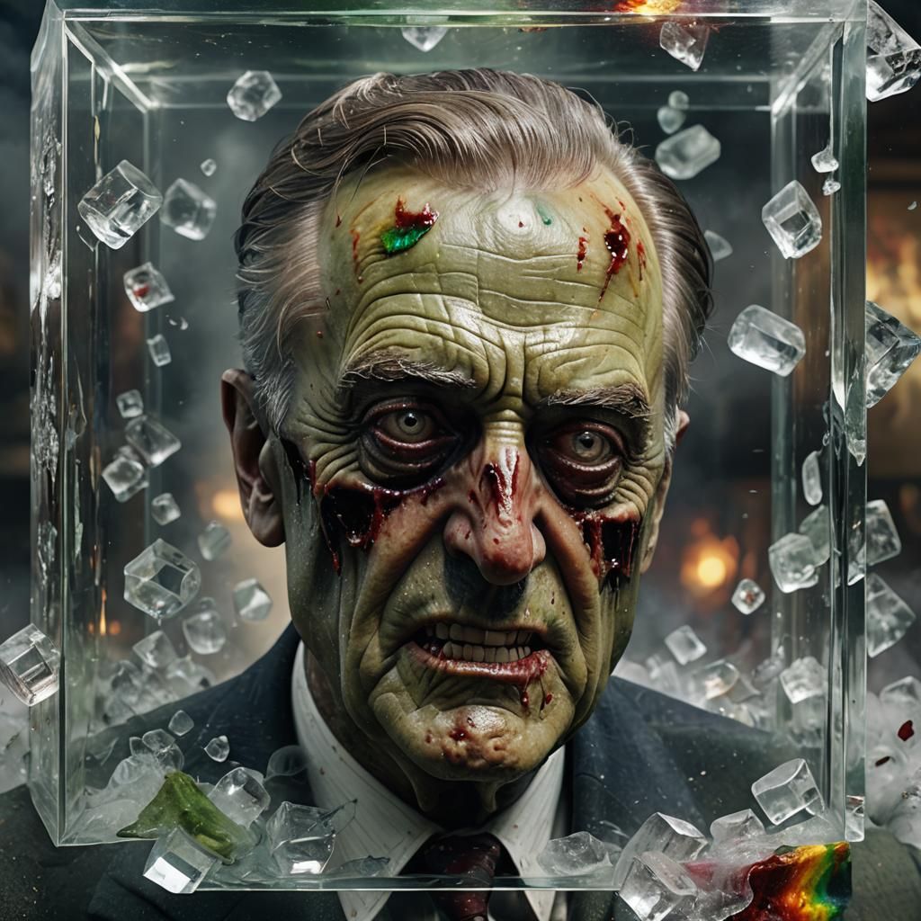 Zombie Franklin D. Roosevelt in Crystal Cube