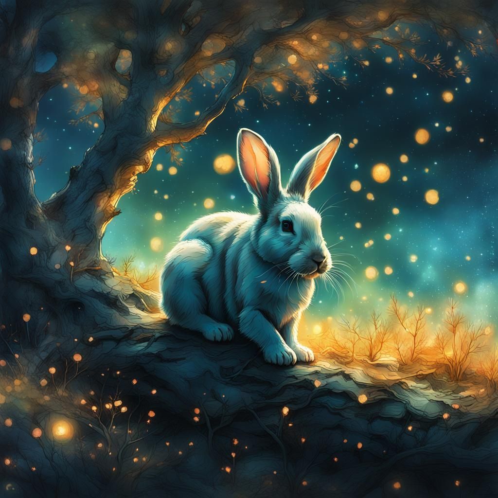 Rabbit and tree